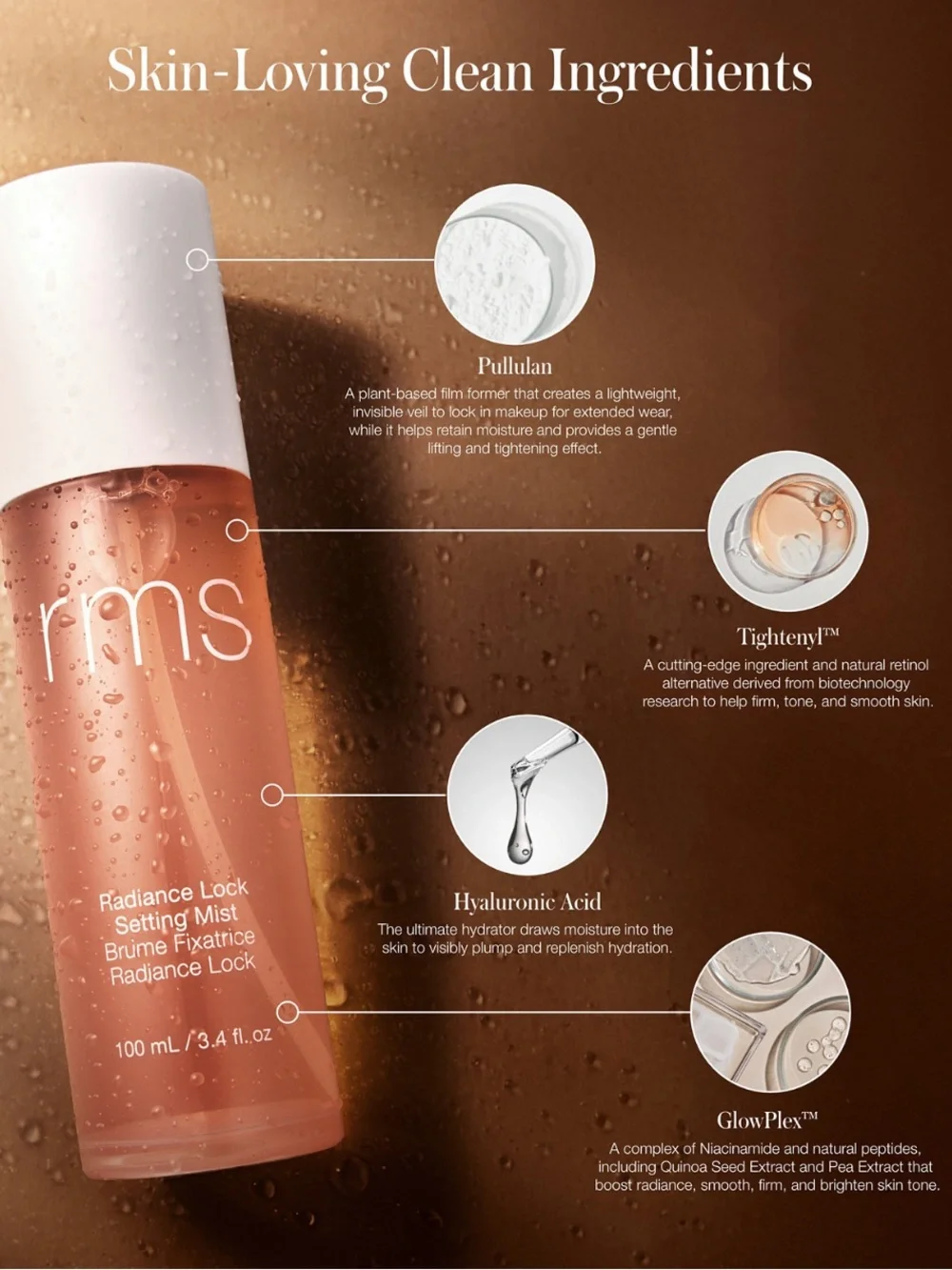 rms Beauty Radiance Lock Setting Mist Mini Duo 10ml X 2 BRAND NEW IN BOX